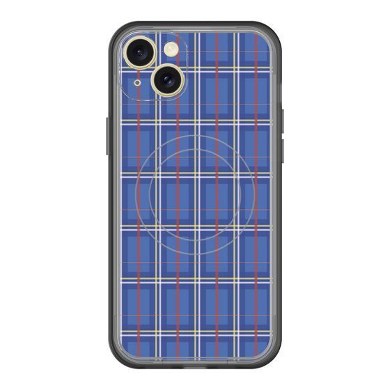 スリムプロテクションプレミアムケース with MagSafe［ Tartan Check - Blue ］