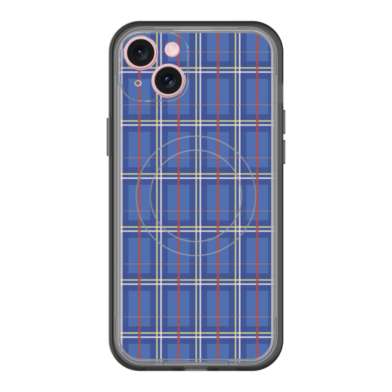 スリムプロテクションプレミアムケース with MagSafe［ Tartan Check - Blue ］