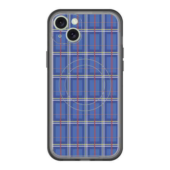 スリムプロテクションプレミアムケース with MagSafe［ Tartan Check - Blue ］