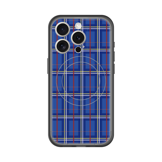 スリムプロテクションプレミアムケース with MagSafe［ Tartan Check - Blue ］