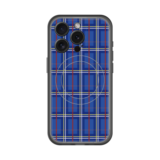 スリムプロテクションプレミアムケース with MagSafe［ Tartan Check - Blue ］