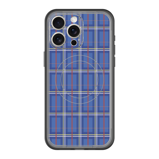 スリムプロテクションプレミアムケース with MagSafe［ Tartan Check - Blue ］