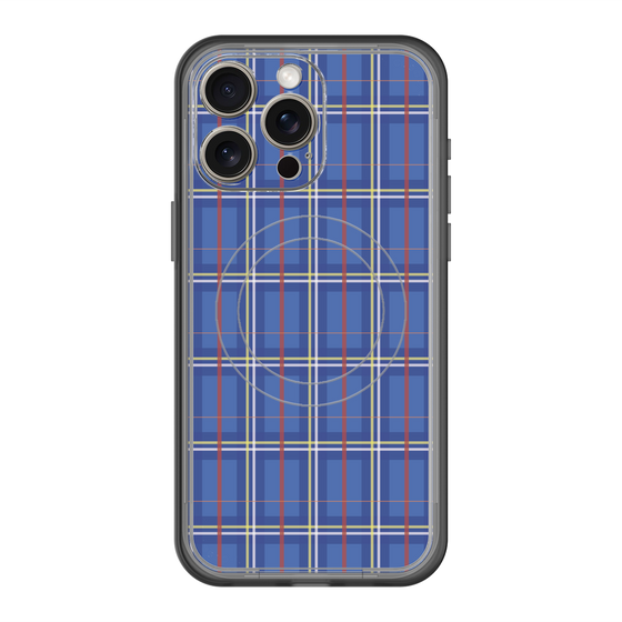 スリムプロテクションプレミアムケース with MagSafe［ Tartan Check - Blue ］