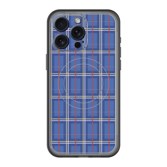 スリムプロテクションプレミアムケース with MagSafe［ Tartan Check - Blue ］