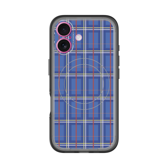 スリムプロテクションプレミアムケース with MagSafe［ Tartan Check - Blue ］