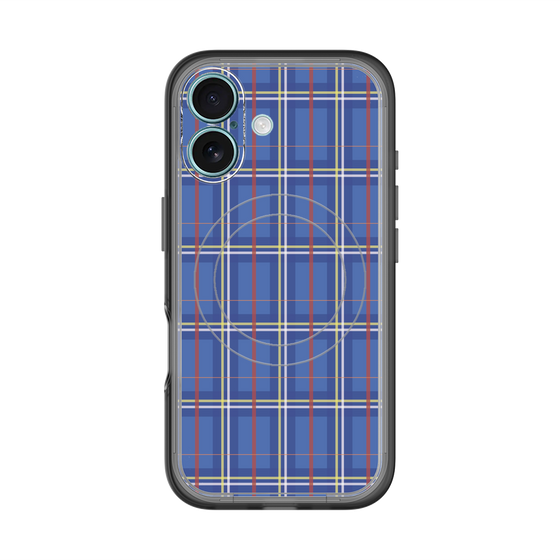 スリムプロテクションプレミアムケース with MagSafe［ Tartan Check - Blue ］