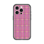 スリムプロテクションプレミアムケース with MagSafe［ Tartan Check - Pink ］