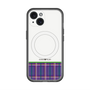 スリムプロテクションプレミアムケース with MagSafe［ CASEPLAY Tartan Check - Purple ］