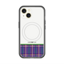 スリムプロテクションプレミアムケース with MagSafe［ CASEPLAY Tartan Check - Purple ］