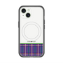 スリムプロテクションプレミアムケース with MagSafe［ CASEPLAY Tartan Check - Purple ］