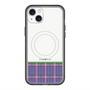 スリムプロテクションプレミアムケース with MagSafe［ CASEPLAY Tartan Check - Purple ］