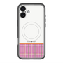 スリムプロテクションプレミアムケース with MagSafe［ CASEPLAY Tartan Check - Pink ］