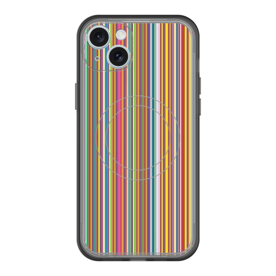 スリムプロテクションプレミアムケース with MagSafe［ Colorful Stripe ］