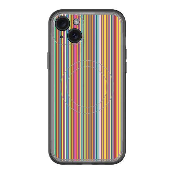 スリムプロテクションプレミアムケース with MagSafe［ Colorful Stripe ］