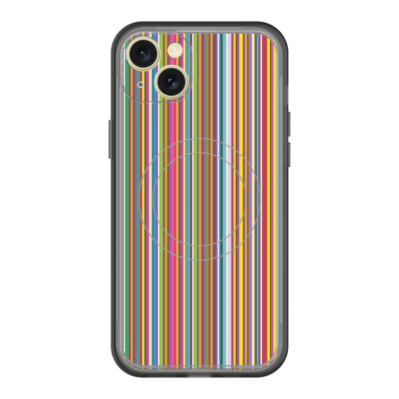 スリムプロテクションプレミアムケース with MagSafe［ Colorful Stripe ］