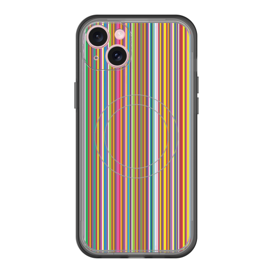 スリムプロテクションプレミアムケース with MagSafe［ Colorful Stripe ］