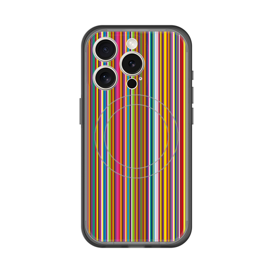 スリムプロテクションプレミアムケース with MagSafe［ Colorful Stripe ］