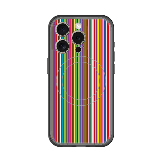 スリムプロテクションプレミアムケース with MagSafe［ Colorful Stripe ］