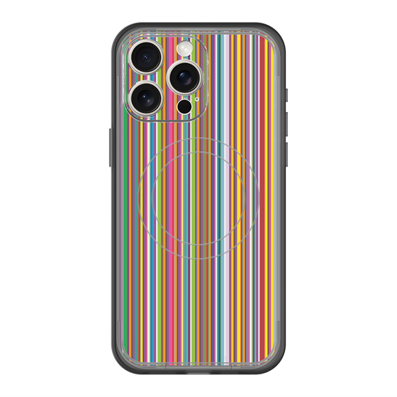 スリムプロテクションプレミアムケース with MagSafe［ Colorful Stripe ］