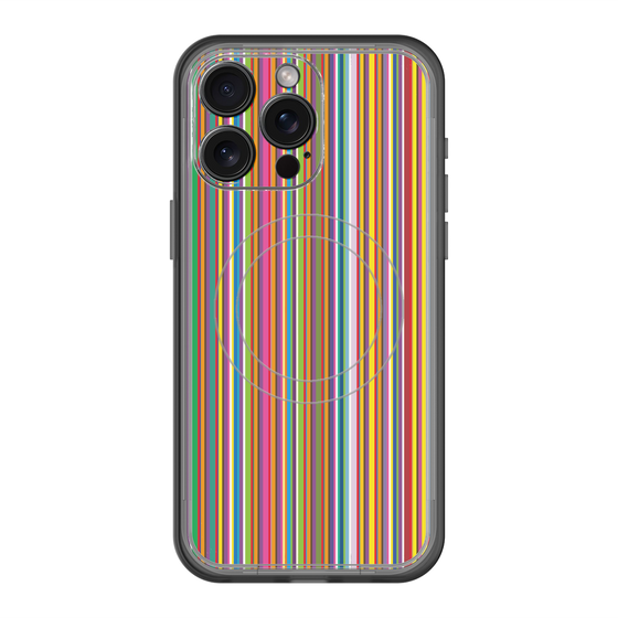 スリムプロテクションプレミアムケース with MagSafe［ Colorful Stripe ］