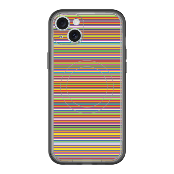 スリムプロテクションプレミアムケース with MagSafe［ Colorful Boader ］