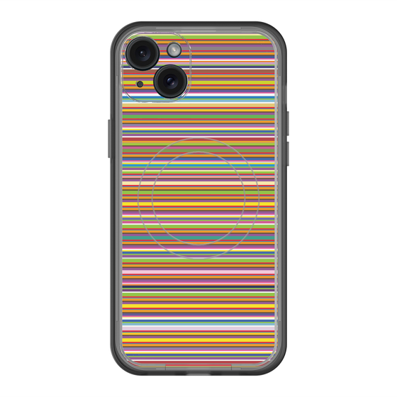 スリムプロテクションプレミアムケース with MagSafe［ Colorful Boader ］