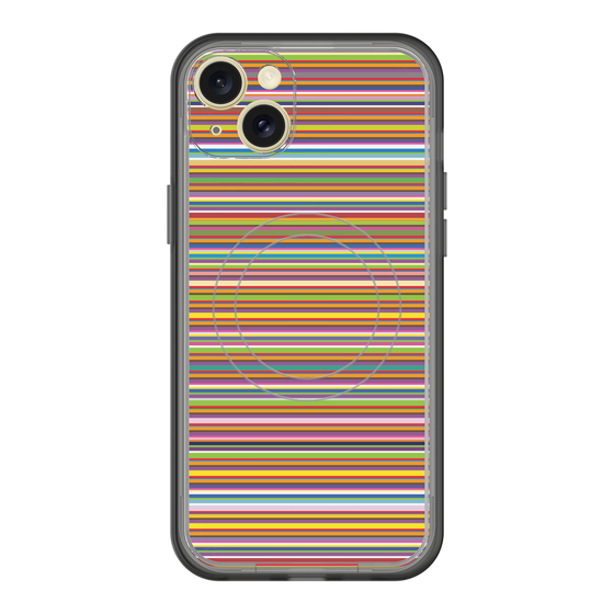 スリムプロテクションプレミアムケース with MagSafe［ Colorful Boader ］