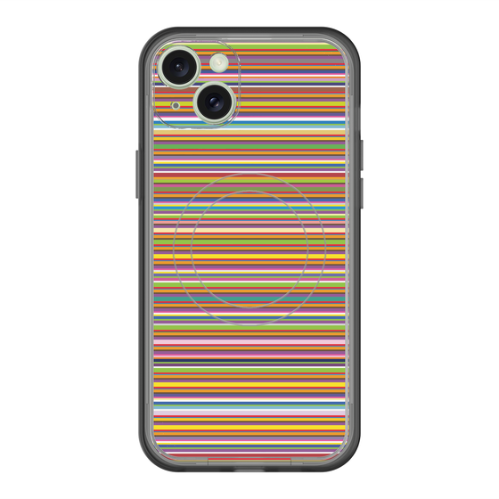 スリムプロテクションプレミアムケース with MagSafe［ Colorful Boader ］