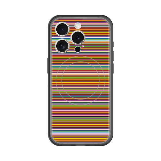 スリムプロテクションプレミアムケース with MagSafe［ Colorful Boader ］