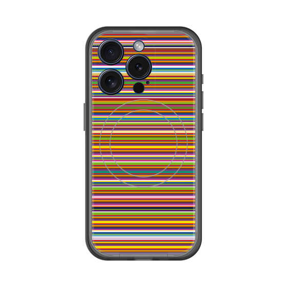 スリムプロテクションプレミアムケース with MagSafe［ Colorful Boader ］