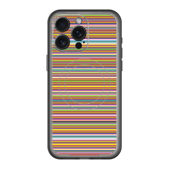 スリムプロテクションプレミアムケース with MagSafe［ Colorful Boader ］