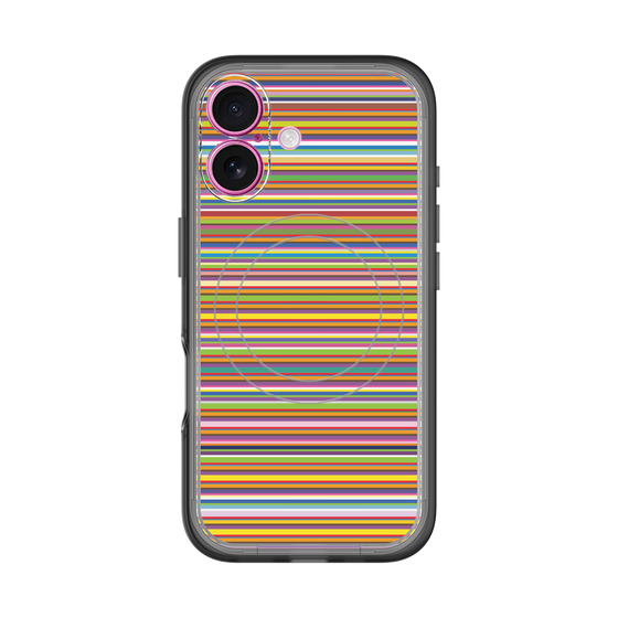 スリムプロテクションプレミアムケース with MagSafe［ Colorful Boader ］