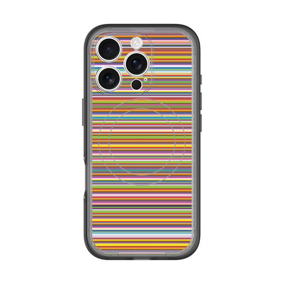 スリムプロテクションプレミアムケース with MagSafe［ Colorful Boader ］