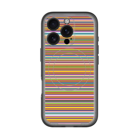 スリムプロテクションプレミアムケース with MagSafe［ Colorful Boader ］