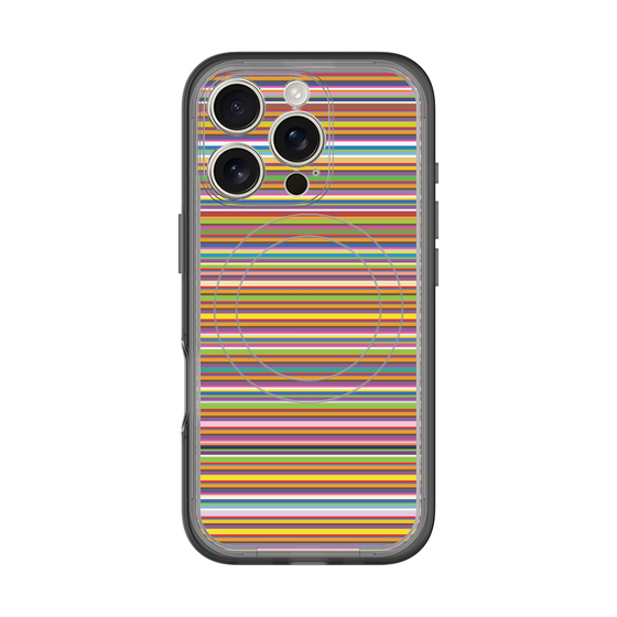 スリムプロテクションプレミアムケース with MagSafe［ Colorful Boader ］