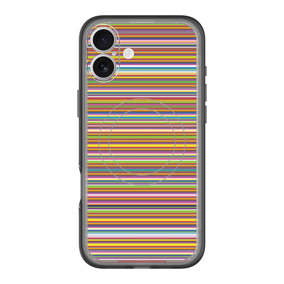 スリムプロテクションプレミアムケース with MagSafe［ Colorful Boader ］