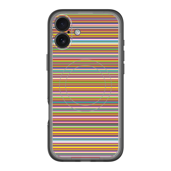 スリムプロテクションプレミアムケース with MagSafe［ Colorful Boader ］