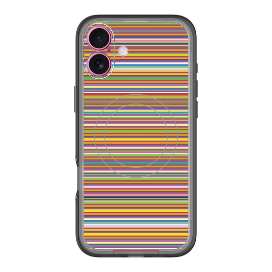 スリムプロテクションプレミアムケース with MagSafe［ Colorful Boader ］
