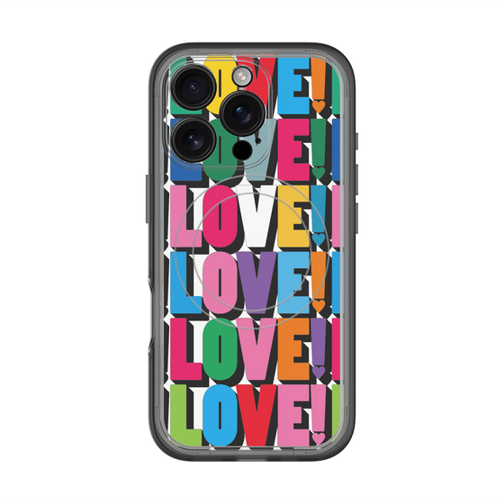 スリムプロテクションプレミアムケース with MagSafe［ LOVE!LOVE!LOVE! ］