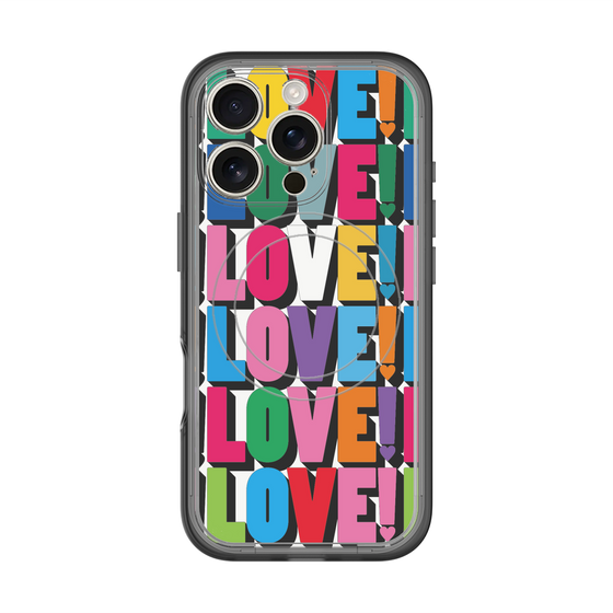 スリムプロテクションプレミアムケース with MagSafe［ LOVE!LOVE!LOVE! ］