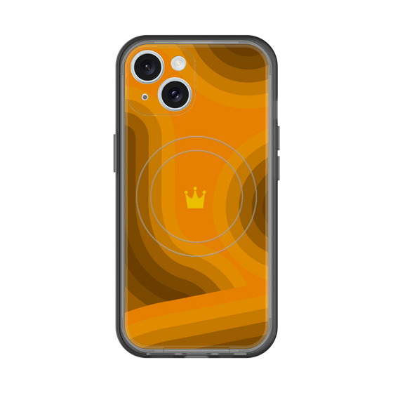 スリムプロテクションプレミアムケース with MagSafe［ CASEPLAY Winding Pattern - Orange ］