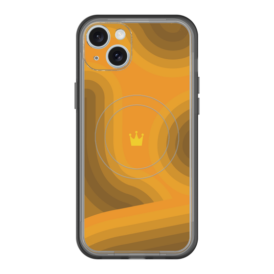 スリムプロテクションプレミアムケース with MagSafe［ CASEPLAY Winding Pattern - Orange ］