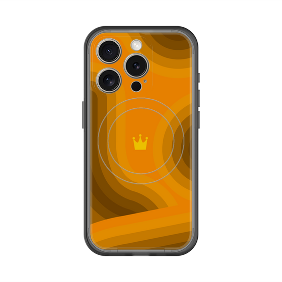 スリムプロテクションプレミアムケース with MagSafe［ CASEPLAY Winding Pattern - Orange ］