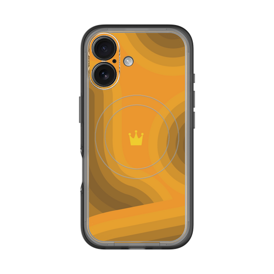 スリムプロテクションプレミアムケース with MagSafe［ CASEPLAY Winding Pattern - Orange ］