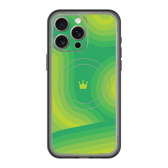 スリムプロテクションプレミアムケース with MagSafe［ CASEPLAY Winding Pattern - Green ］