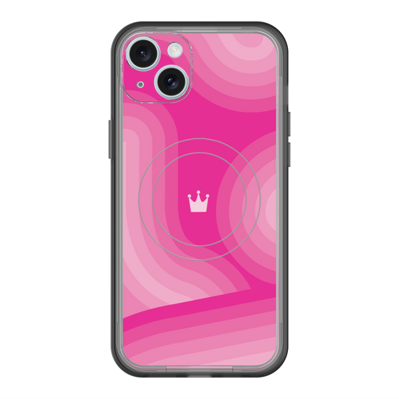スリムプロテクションプレミアムケース with MagSafe［ CASEPLAY Winding Pattern - Pink ］