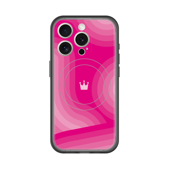 スリムプロテクションプレミアムケース with MagSafe［ CASEPLAY Winding Pattern - Pink ］