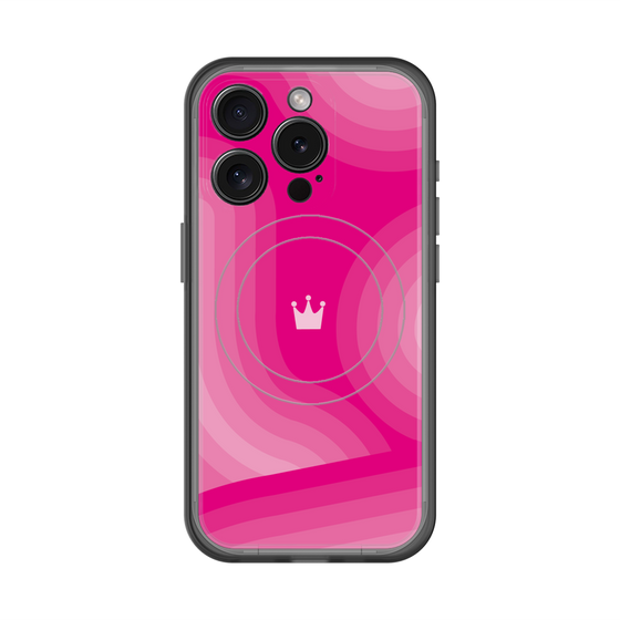 スリムプロテクションプレミアムケース with MagSafe［ CASEPLAY Winding Pattern - Pink ］