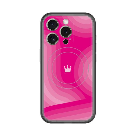 スリムプロテクションプレミアムケース with MagSafe［ CASEPLAY Winding Pattern - Pink ］