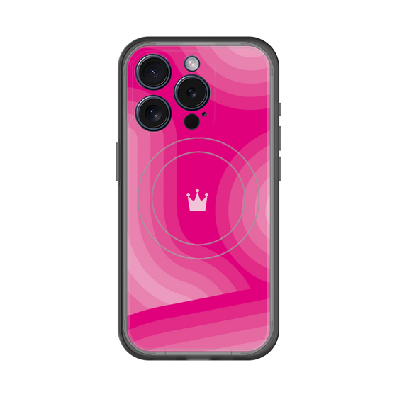 スリムプロテクションプレミアムケース with MagSafe［ CASEPLAY Winding Pattern - Pink ］